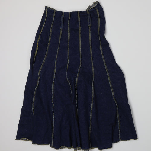 Claude Montana Womens Blue  Denim Flare Skirt Size 8