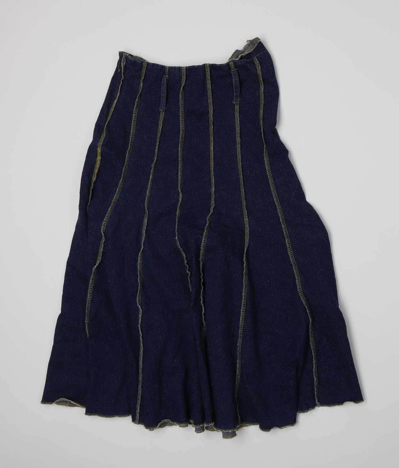 Claude Montana Womens Blue  Denim Flare Skirt Size 8