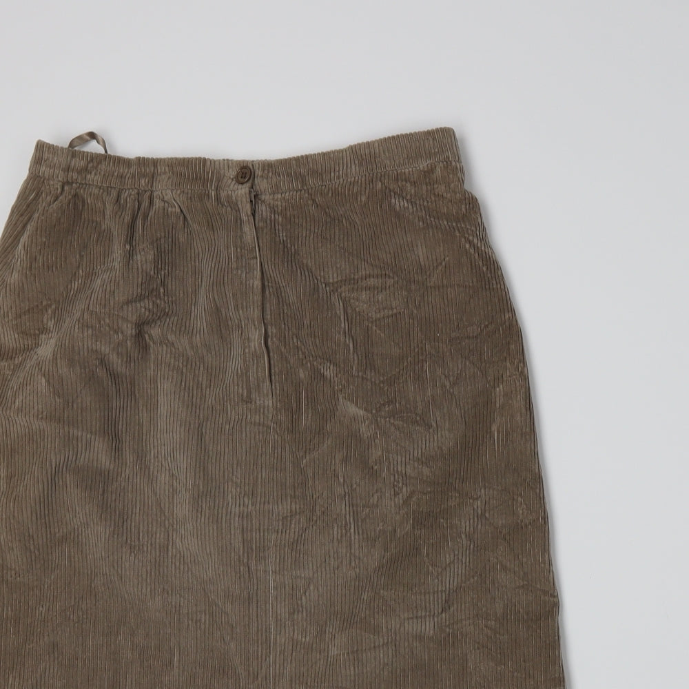 Danimac Womens Brown  Corduroy A-Line Skirt Size 14