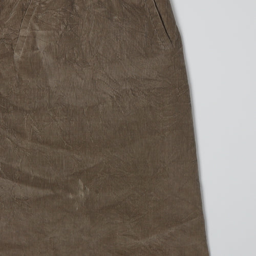 Danimac Womens Brown  Corduroy A-Line Skirt Size 14