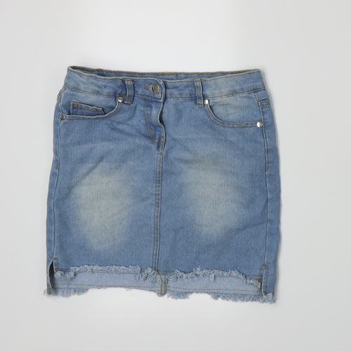 Hullabaloo Girls Blue  Denim A-Line Skirt Size 9-10 Years