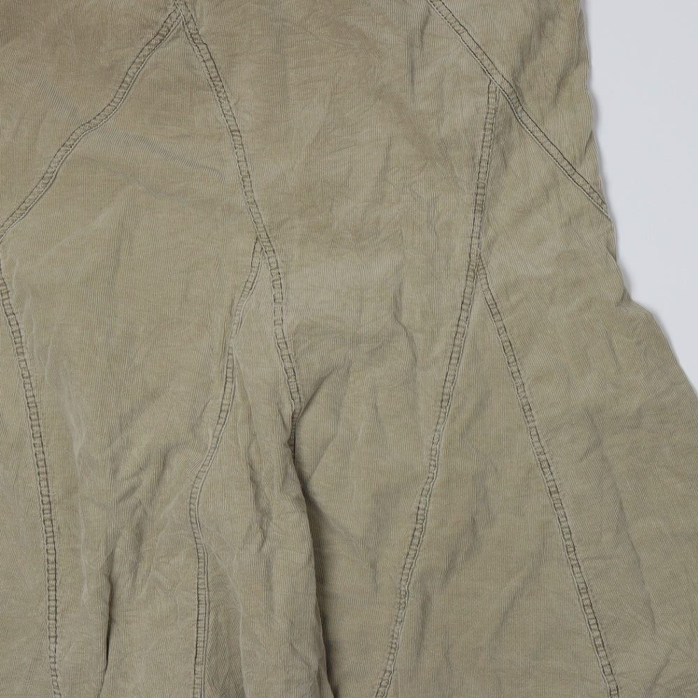 essence Womens Beige  Corduroy Flare Skirt Size 22