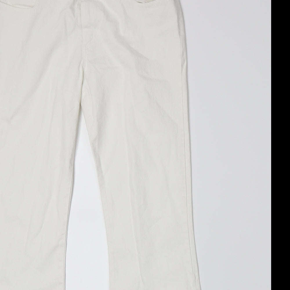 Miss Sixty Womens White  Denim Flared Jeans Size 12 L32 in