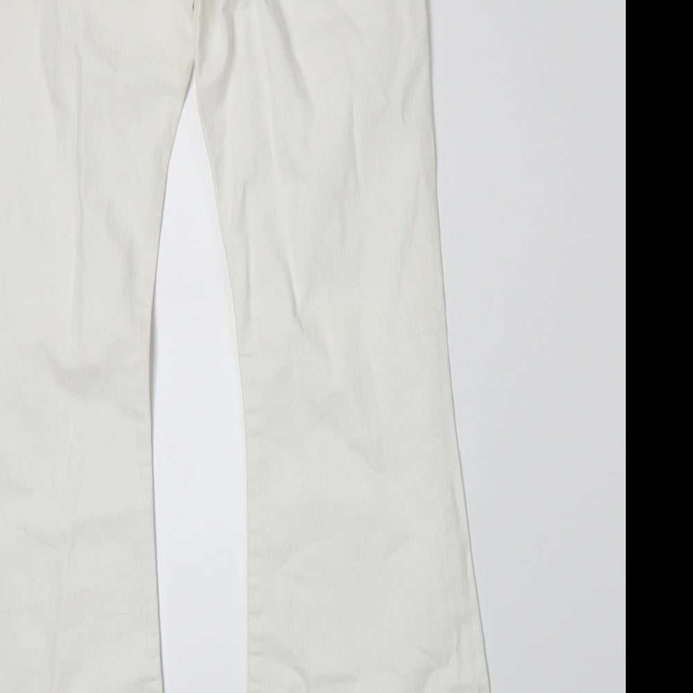 Miss Sixty Womens White  Denim Flared Jeans Size 12 L32 in