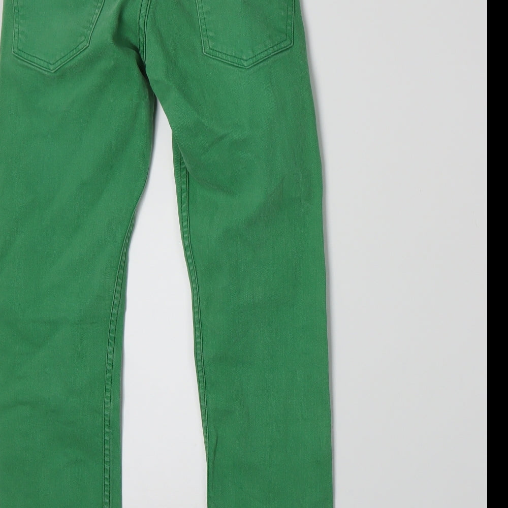 H&M Boys Green  Denim Straight Jeans Size 8-9 Years