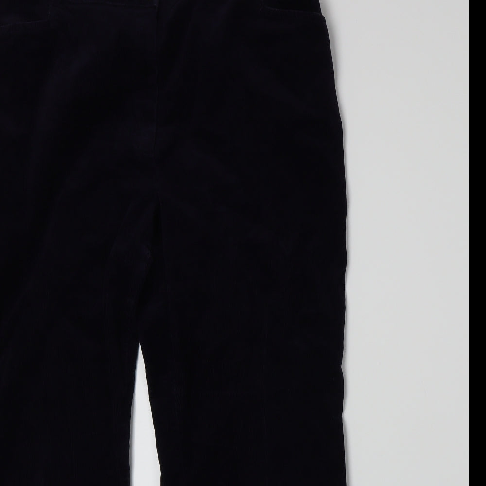 Marks and Spencer Womens Blue  Corduroy Trousers  Size 18 L26 in