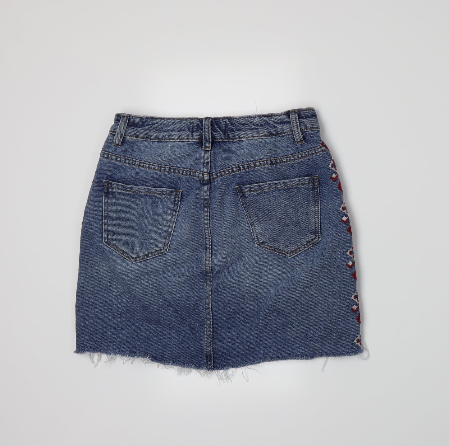 New Look Womens Blue  Denim A-Line Skirt Size 10