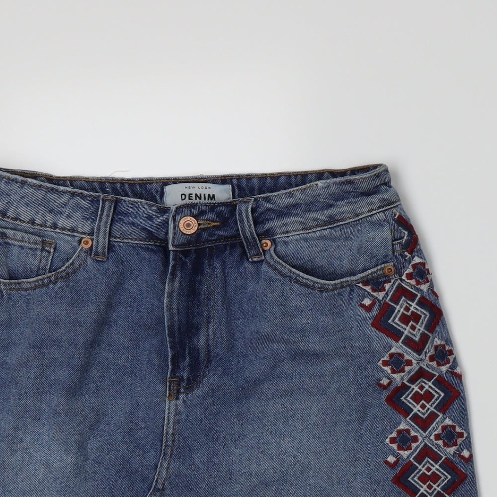 New Look Womens Blue  Denim A-Line Skirt Size 10