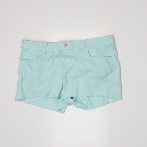 Divided by H&M Womens Blue   Cut-Off Shorts Size 16