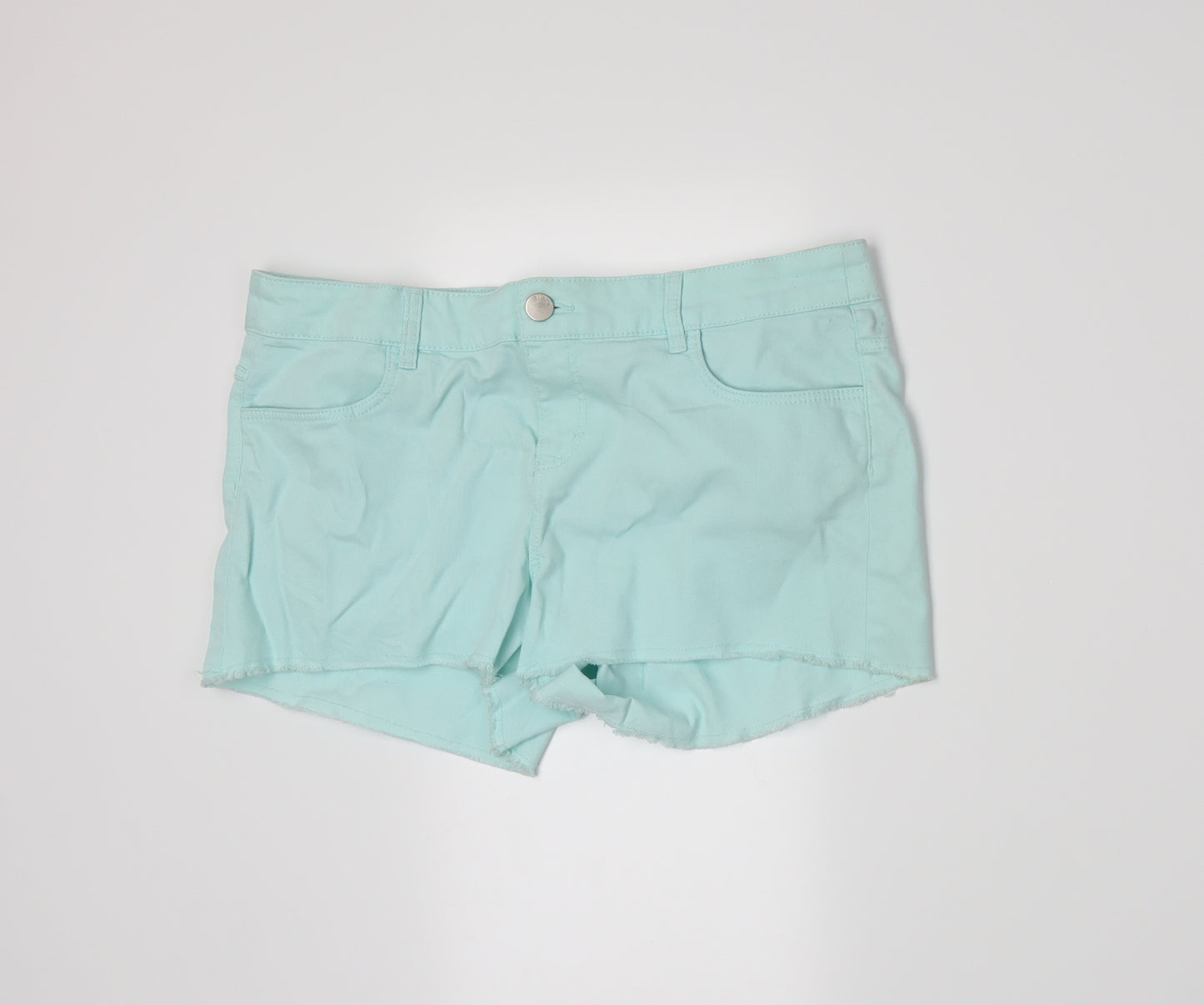 Divided by H&M Womens Blue   Cut-Off Shorts Size 16