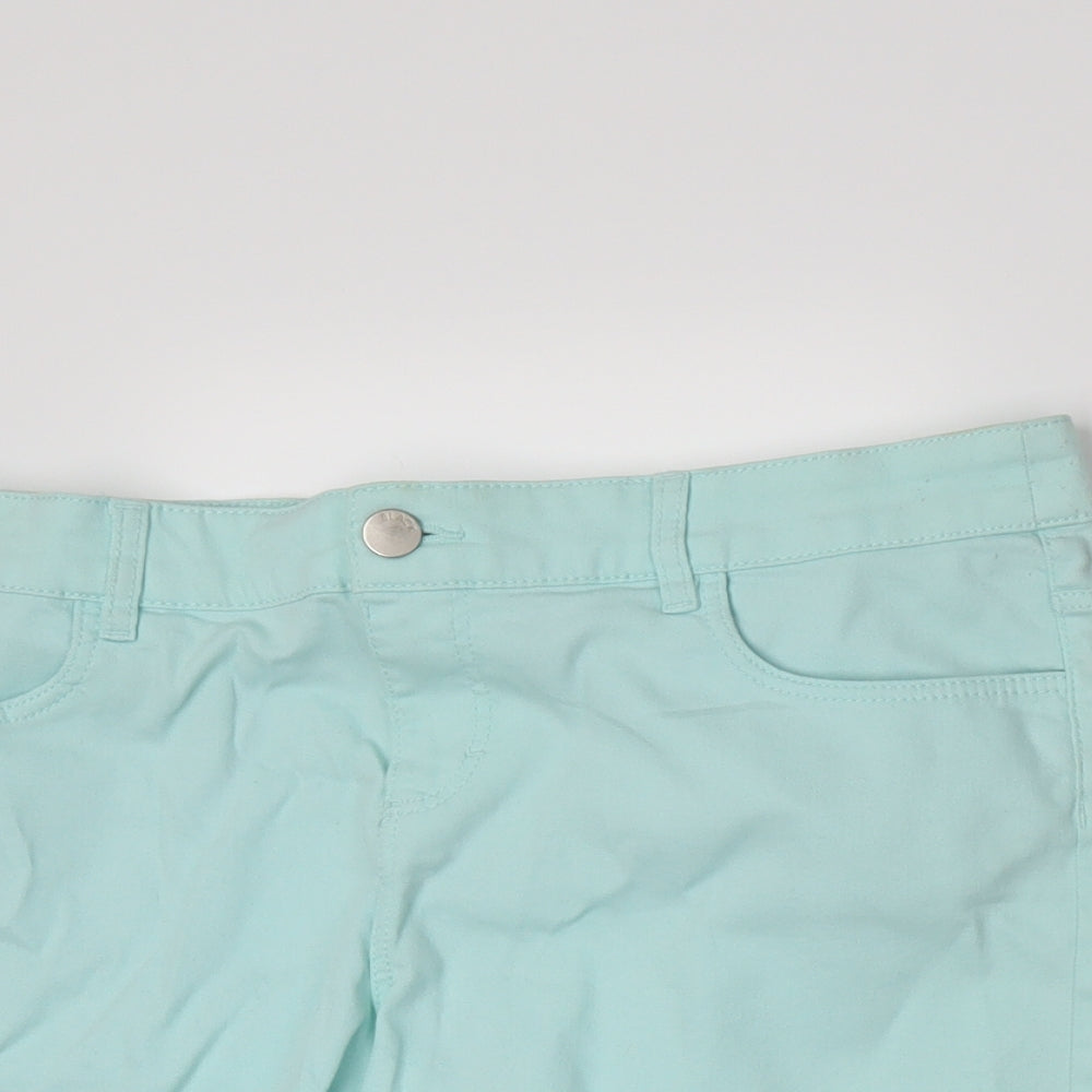 Divided by H&M Womens Blue   Cut-Off Shorts Size 16