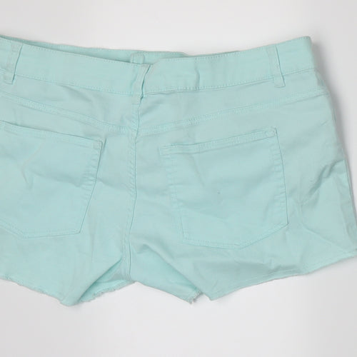 Divided by H&M Womens Blue   Cut-Off Shorts Size 16