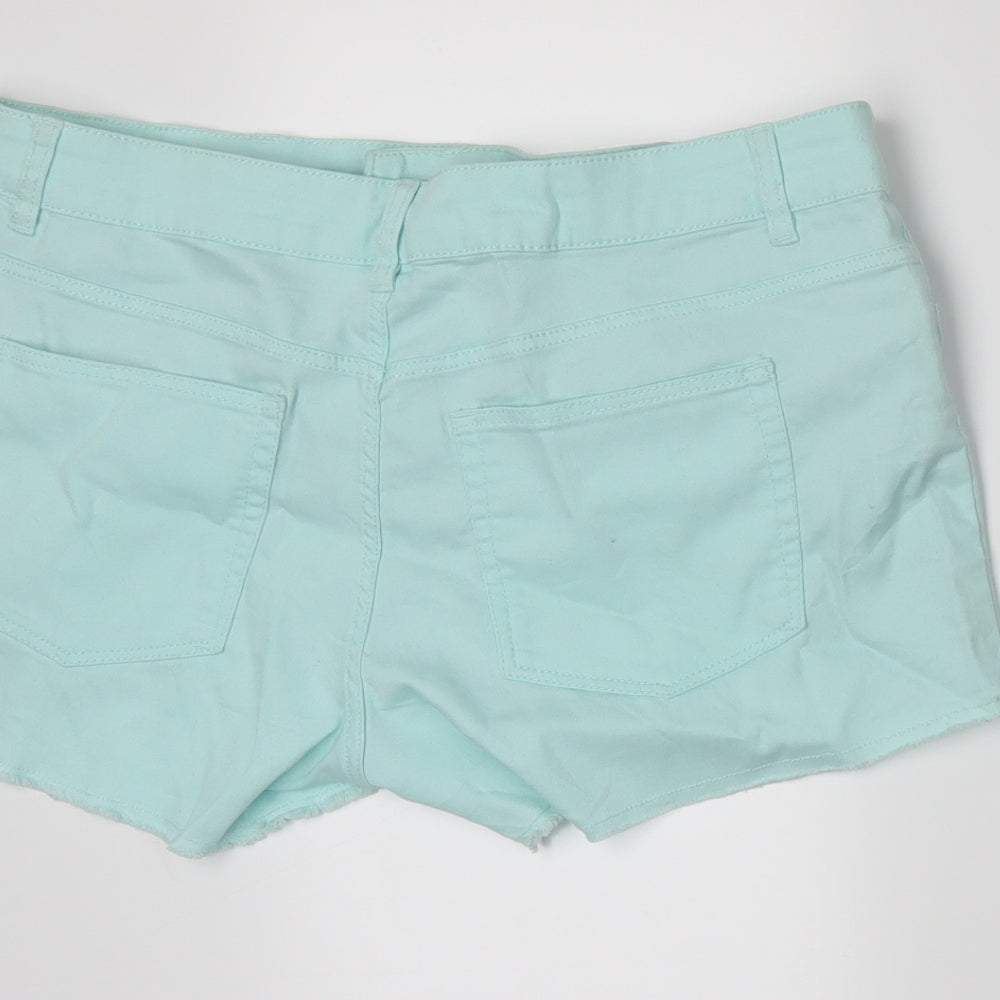 Divided by H&M Womens Blue   Cut-Off Shorts Size 16
