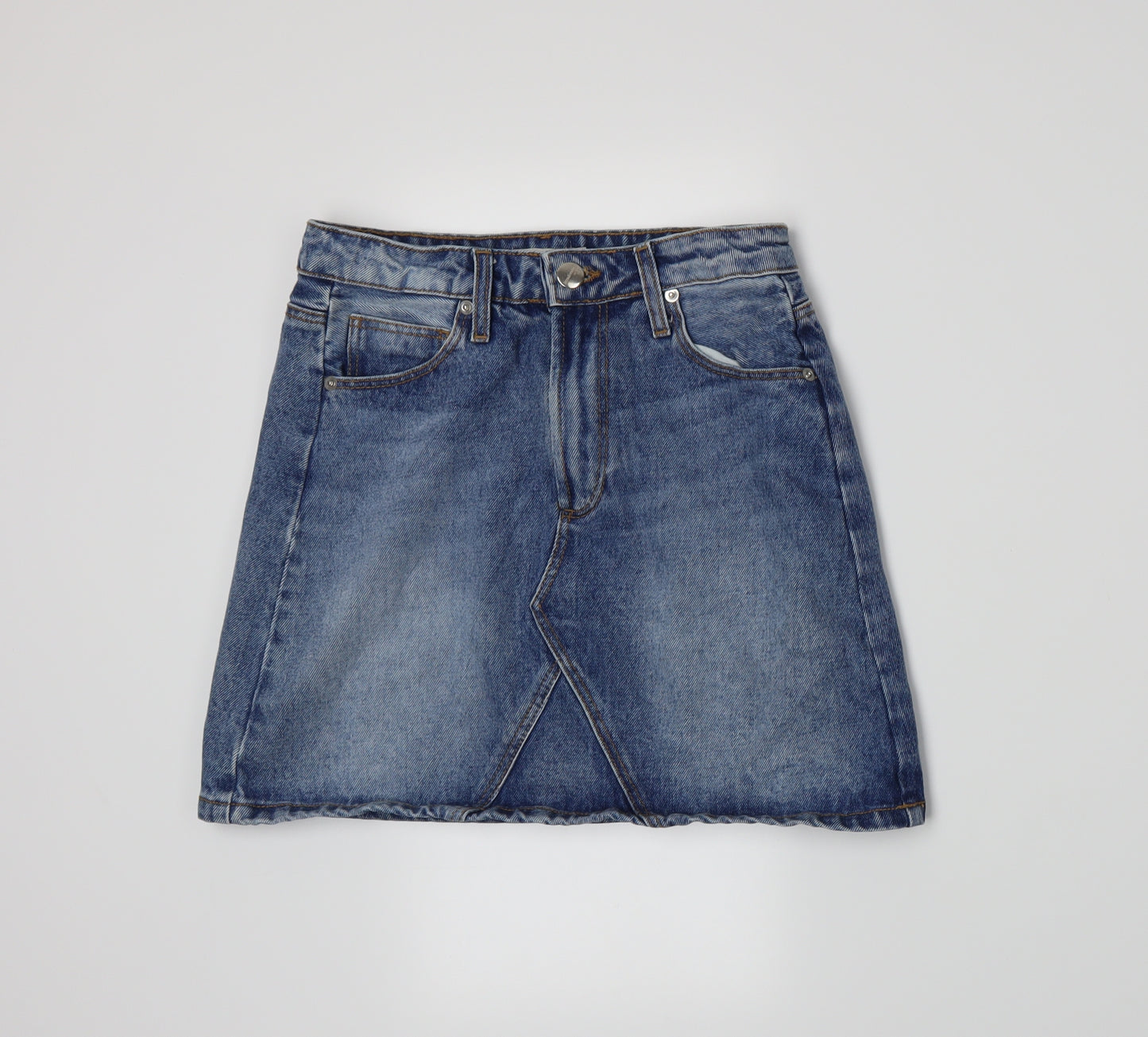 Stradivarius Womens Blue  Denim A-Line Skirt Size 6