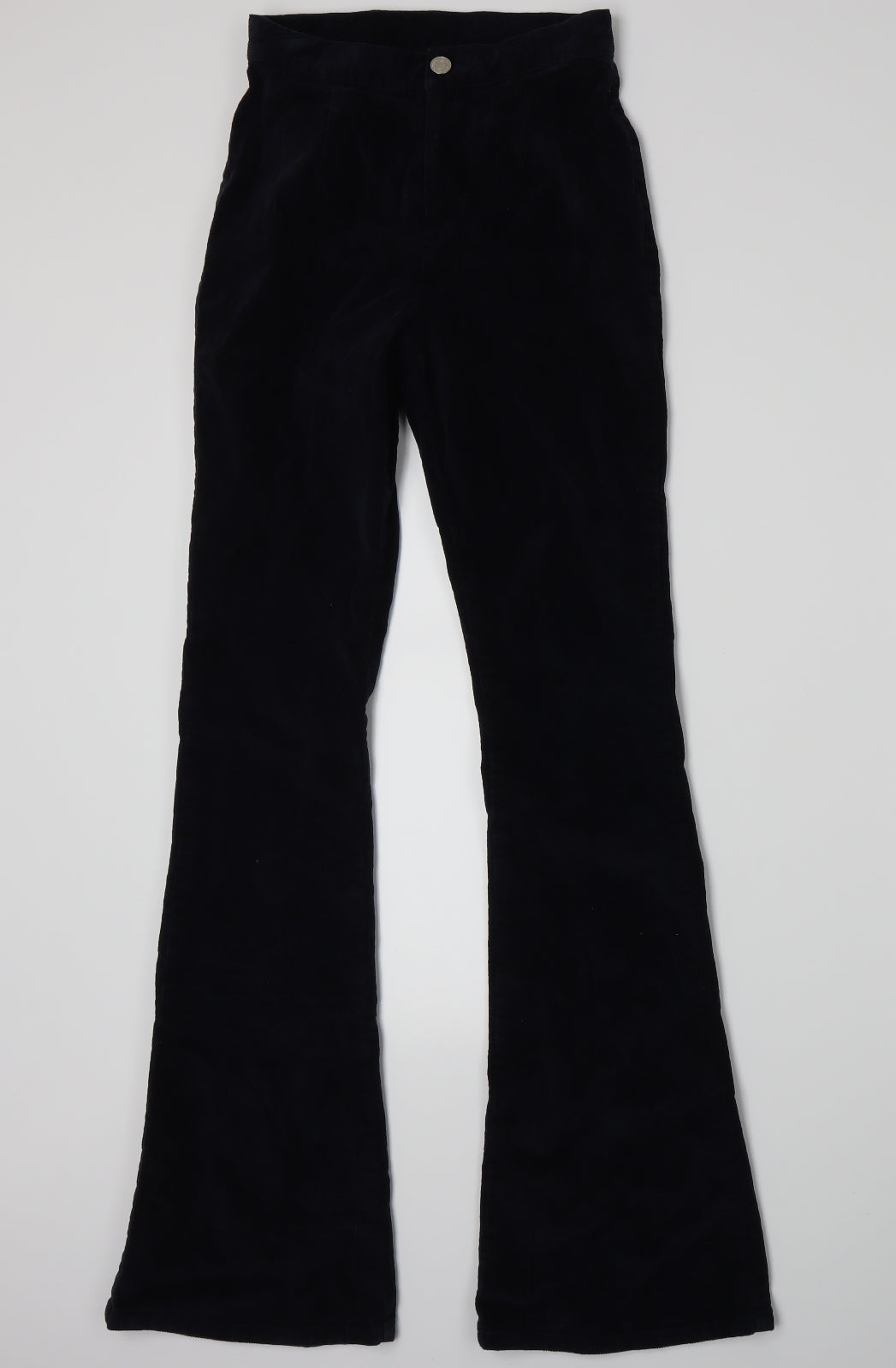 Missguided Womens Blue  Corduroy Flared Jeans Size 4 L32 in