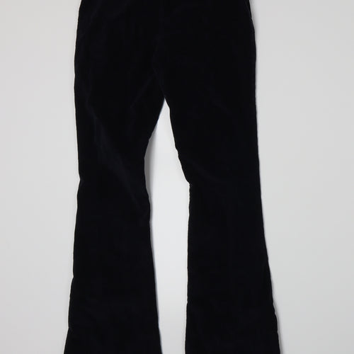 Missguided Womens Blue  Corduroy Flared Jeans Size 4 L32 in