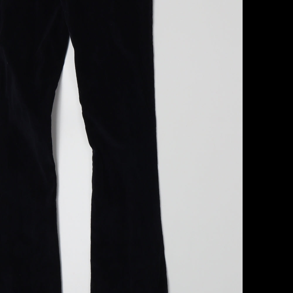 Missguided Womens Blue  Corduroy Flared Jeans Size 4 L32 in