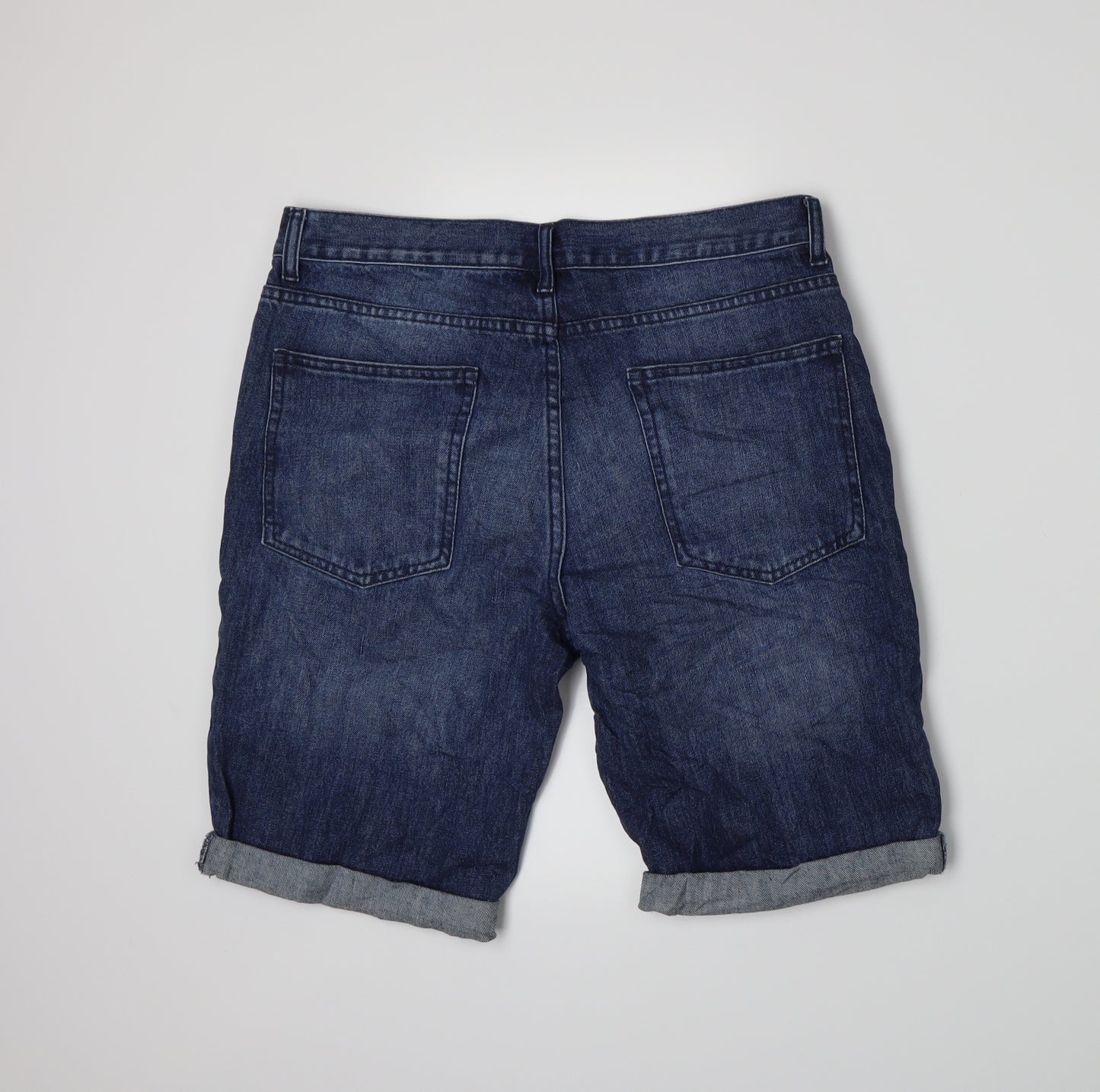 F&F Mens Blue  Denim Bermuda Shorts Size 34
