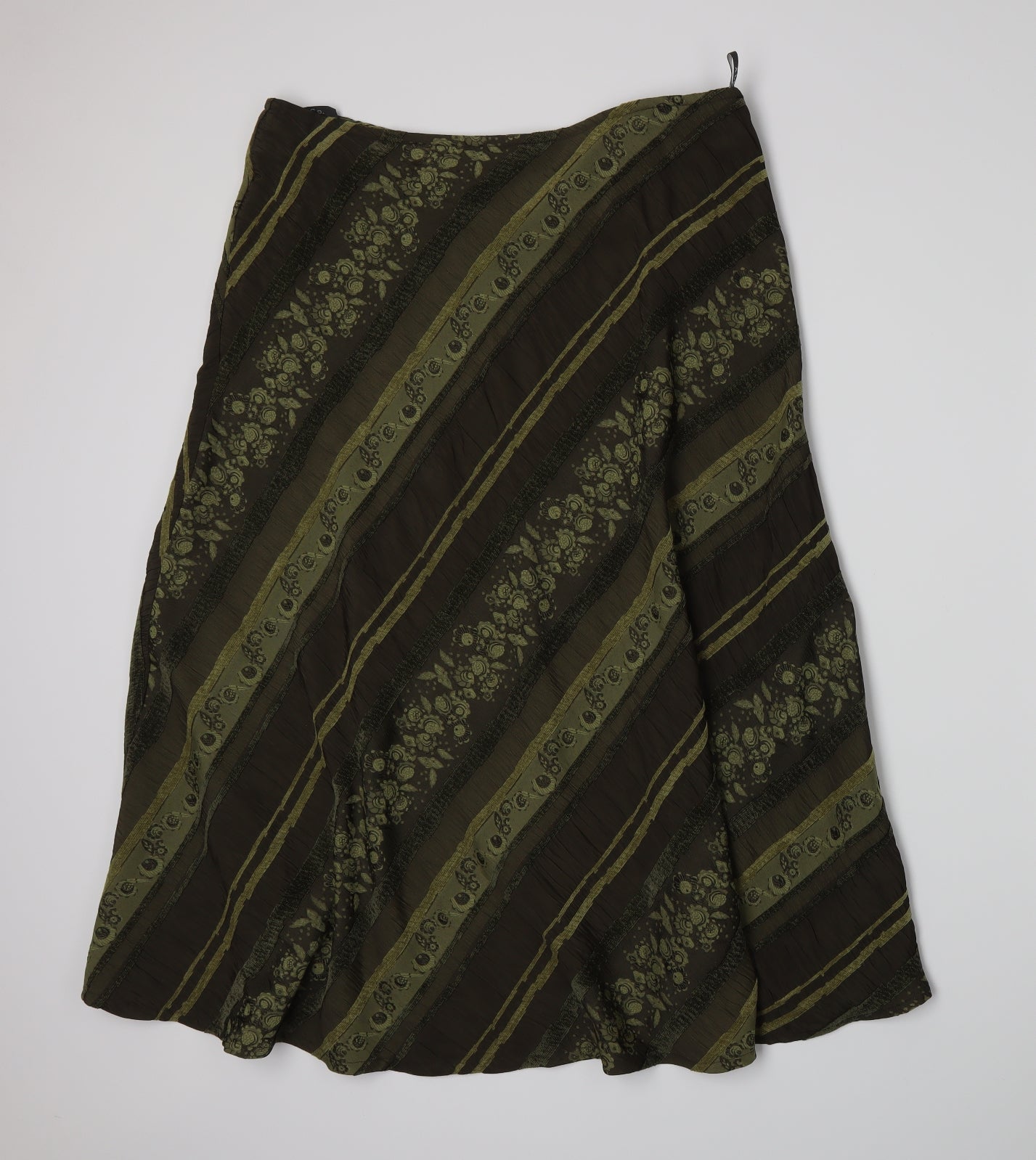 Alex & Co Womens Green Floral  Flare Skirt Size 18