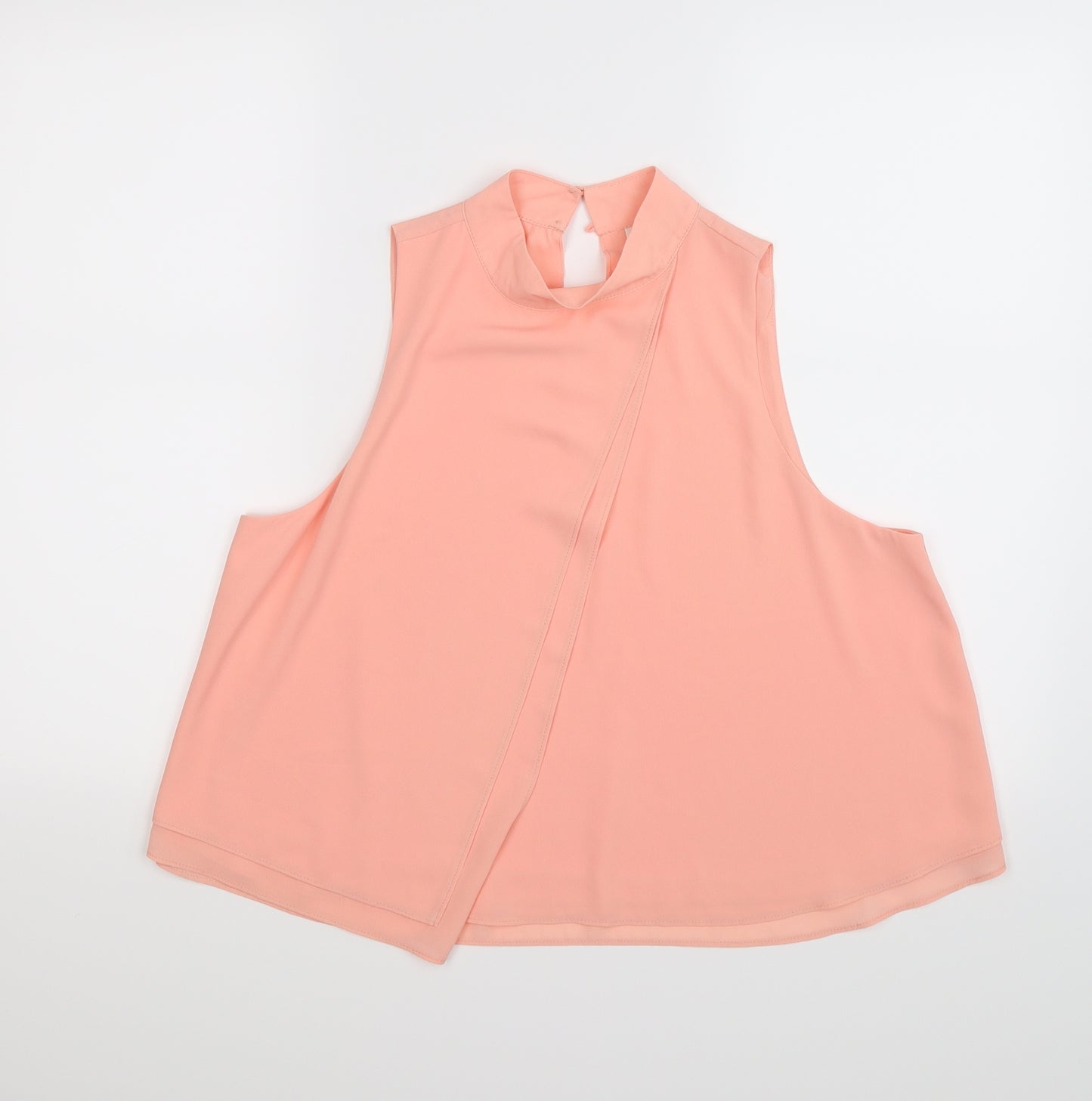 River Island Womens Pink  Satin Wrap Tank Size 14