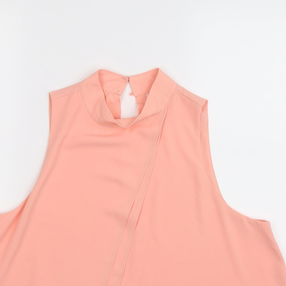 River Island Womens Pink  Satin Wrap Tank Size 14