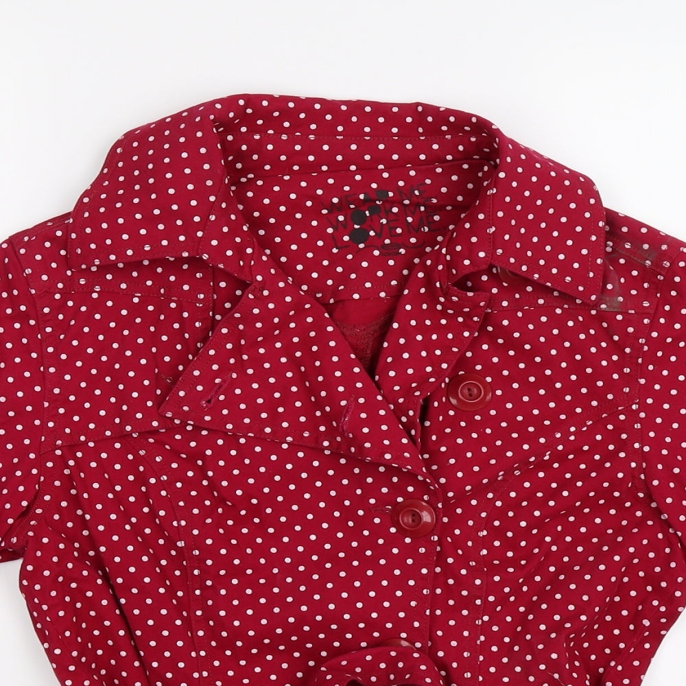 New Look Womens Pink Polka Dot  Jacket  Size 12