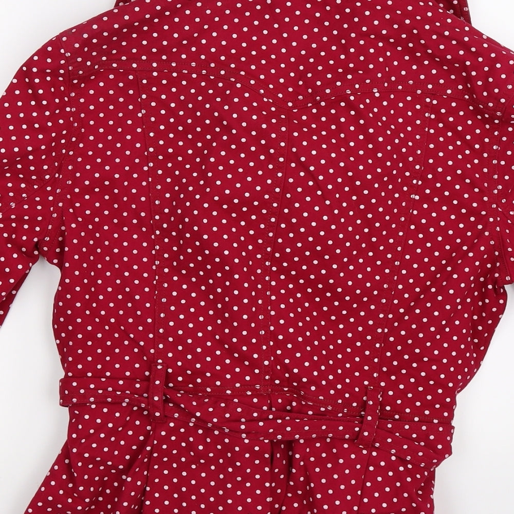 New Look Womens Pink Polka Dot  Jacket  Size 12