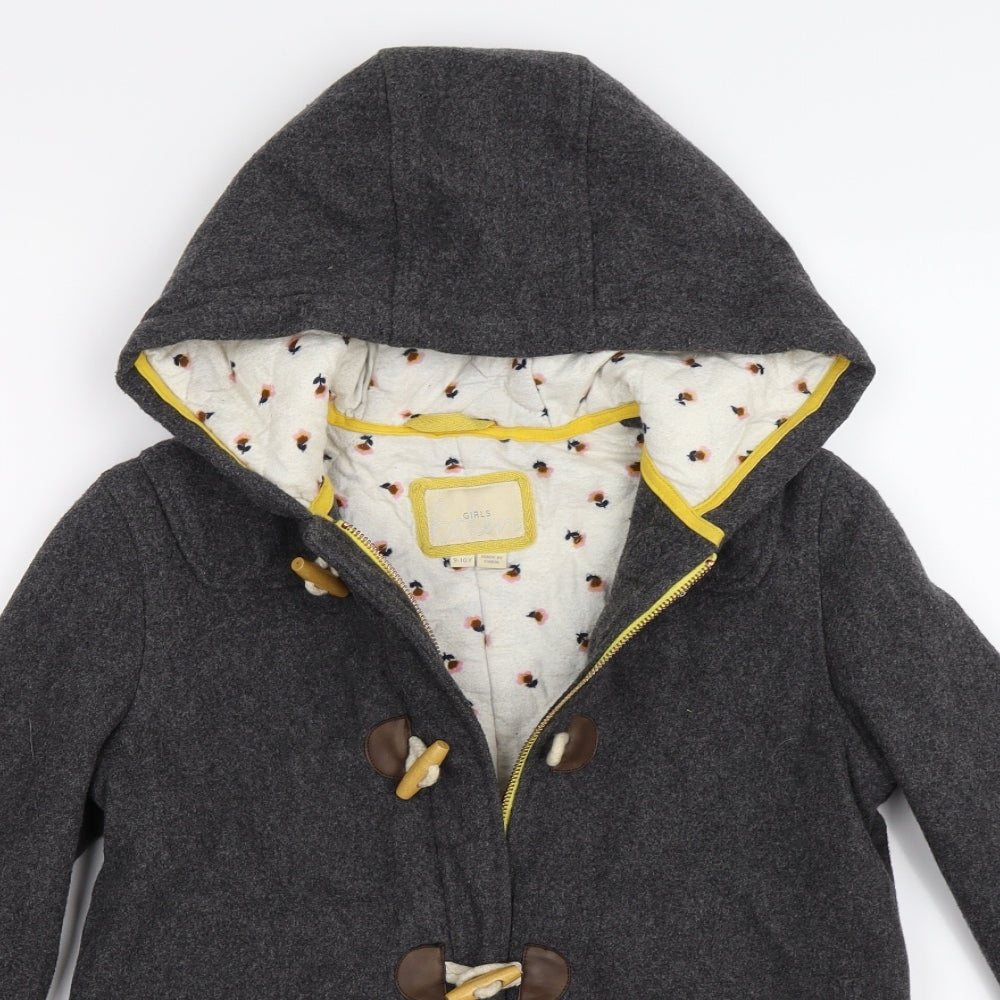 Boden Girls Grey  Knit Track Jacket Coat Size 9-10 Years