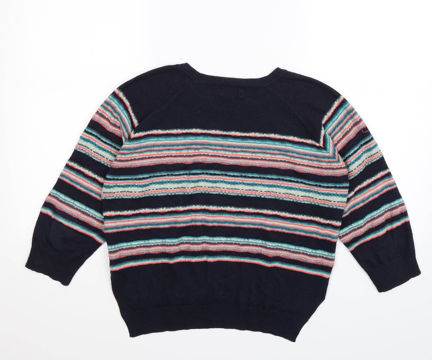 pins and needles Womens Blue Striped  Pullover Jumper Size S