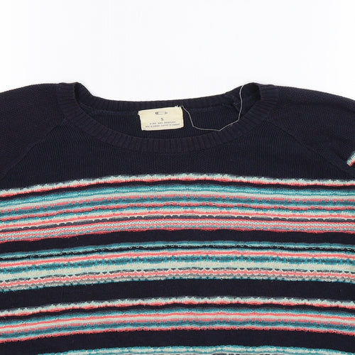 pins and needles Womens Blue Striped  Pullover Jumper Size S