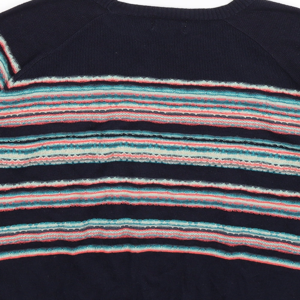 pins and needles Womens Blue Striped  Pullover Jumper Size S