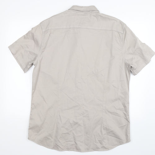 ASOS Mens Grey    Button-Up Size 2XL  - stone