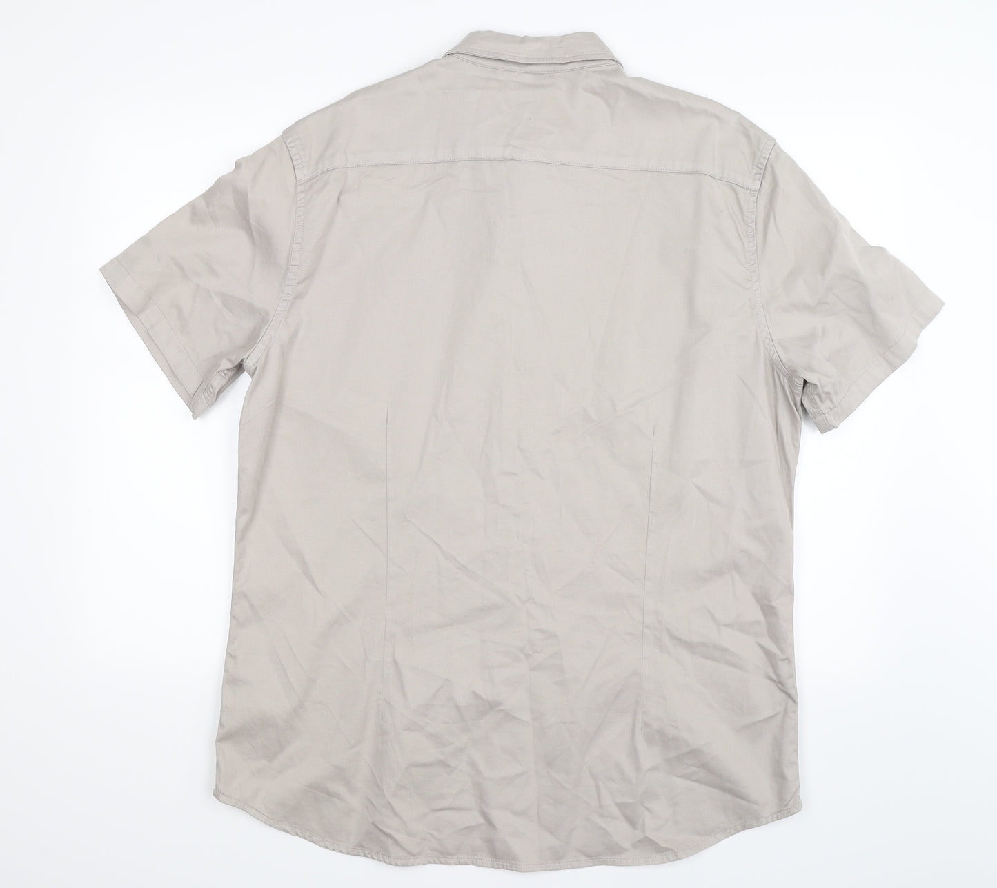 ASOS Mens Grey    Button-Up Size 2XL  - stone
