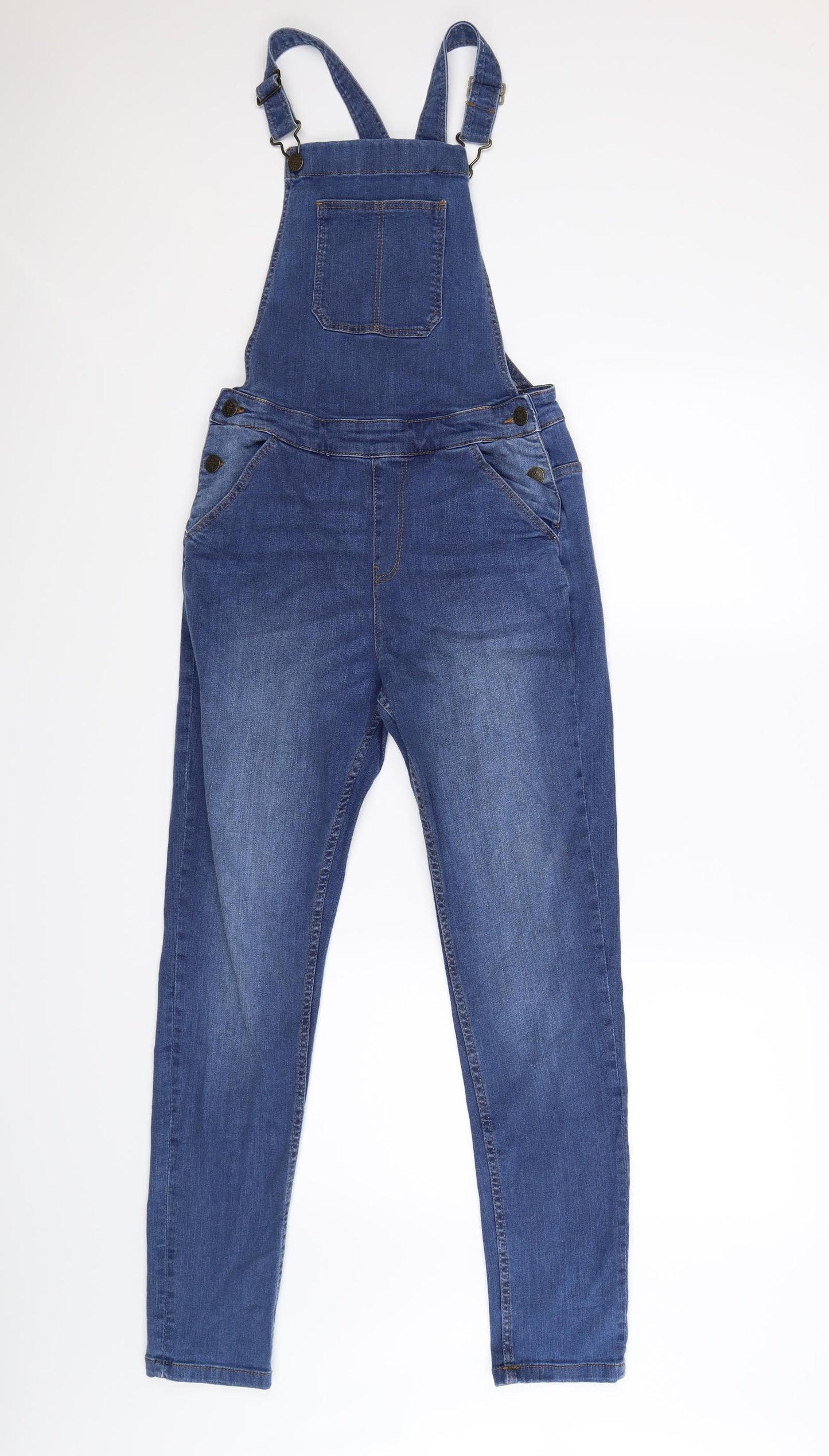 Marks and Spencer Girls Blue  Denim Dungaree One-Piece Size 12-13 Years