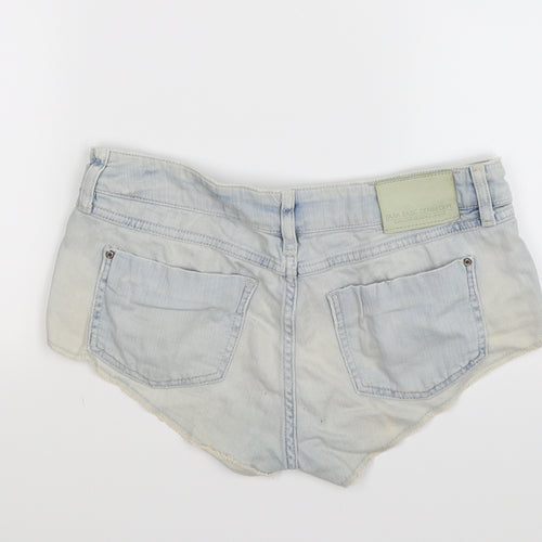 Zara Womens Blue  Denim Hot Pants Shorts Size 8