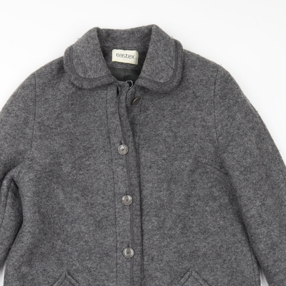 Eastex Womens Grey  Rayon Overcoat Coat Size 10
