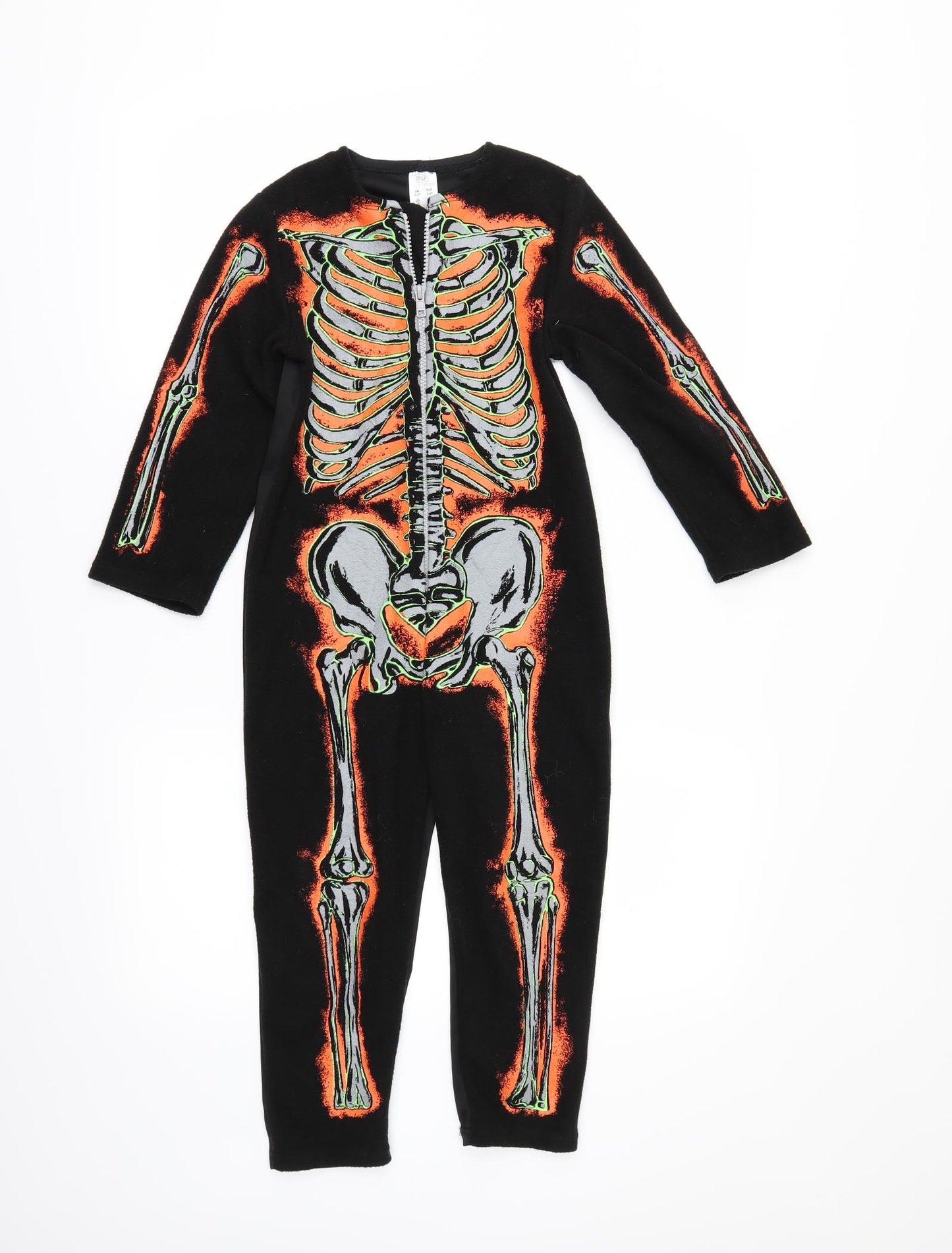 F&F Boys Black    One Piece Size 5-6 Years  - Skeleton