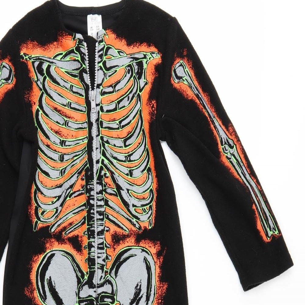 F&F Boys Black    One Piece Size 5-6 Years  - Skeleton