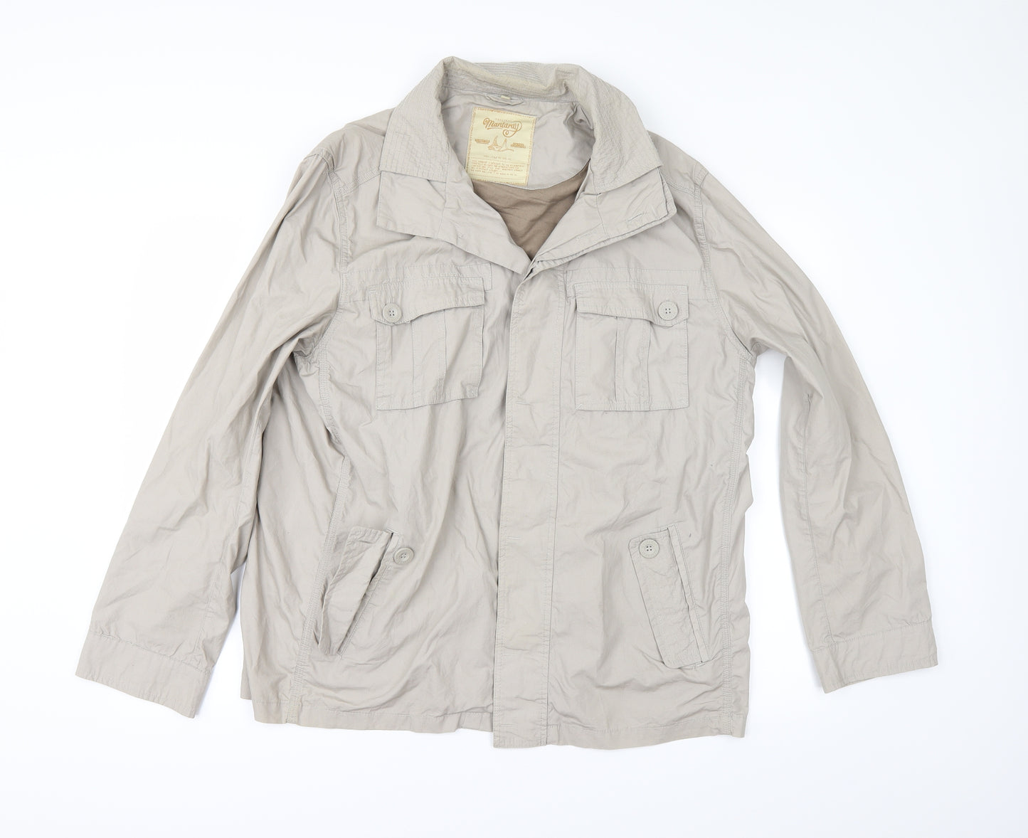 MANTARAY PRODUCTS Mens Beige   Anorak Coat Size XL