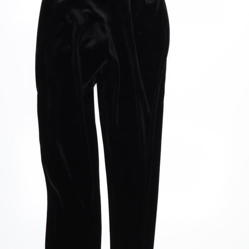 PRETTYLITTLETHING Womens Black   Trousers  Size 12 L25 in