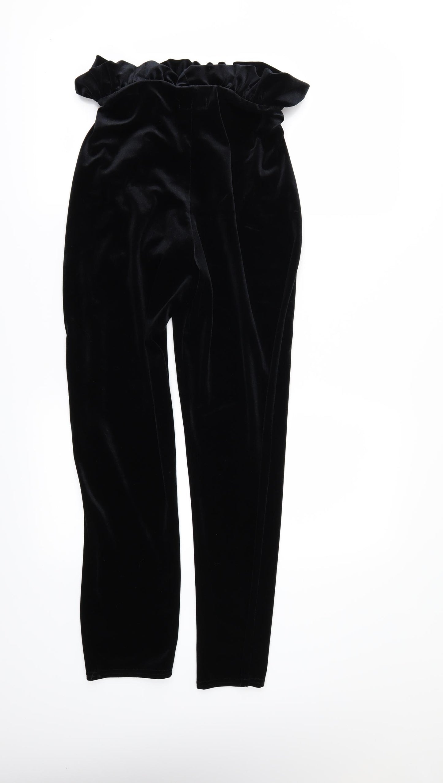 PRETTYLITTLETHING Womens Black   Trousers  Size 12 L25 in