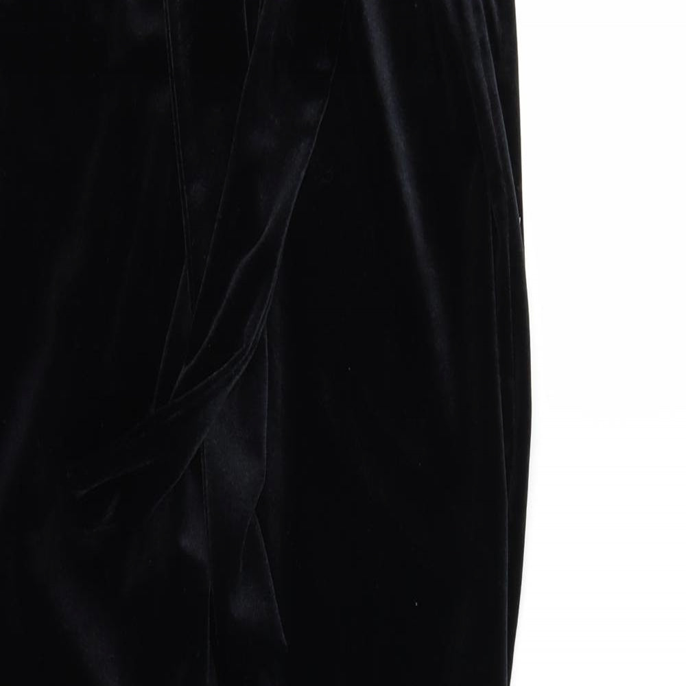 PRETTYLITTLETHING Womens Black   Trousers  Size 12 L25 in