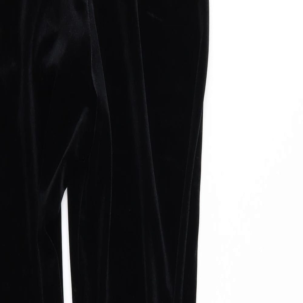 PRETTYLITTLETHING Womens Black   Trousers  Size 12 L25 in