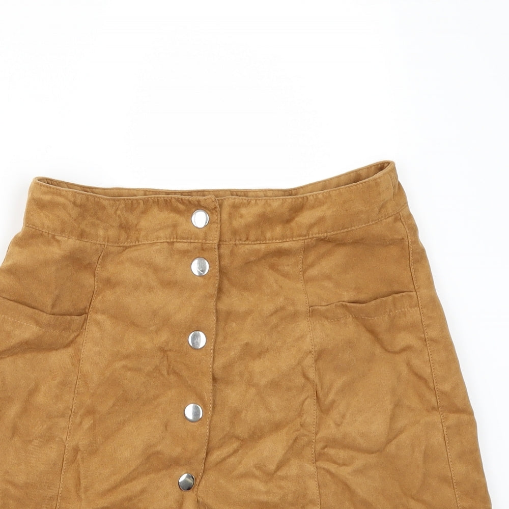 Divided by H&M Womens Gold   Mini Skirt Size 10