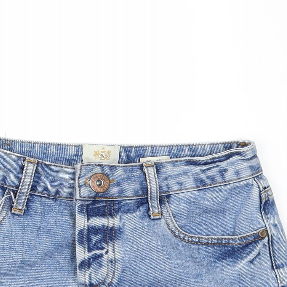 River Island Womens Blue  Denim Hot Pants Shorts Size 8