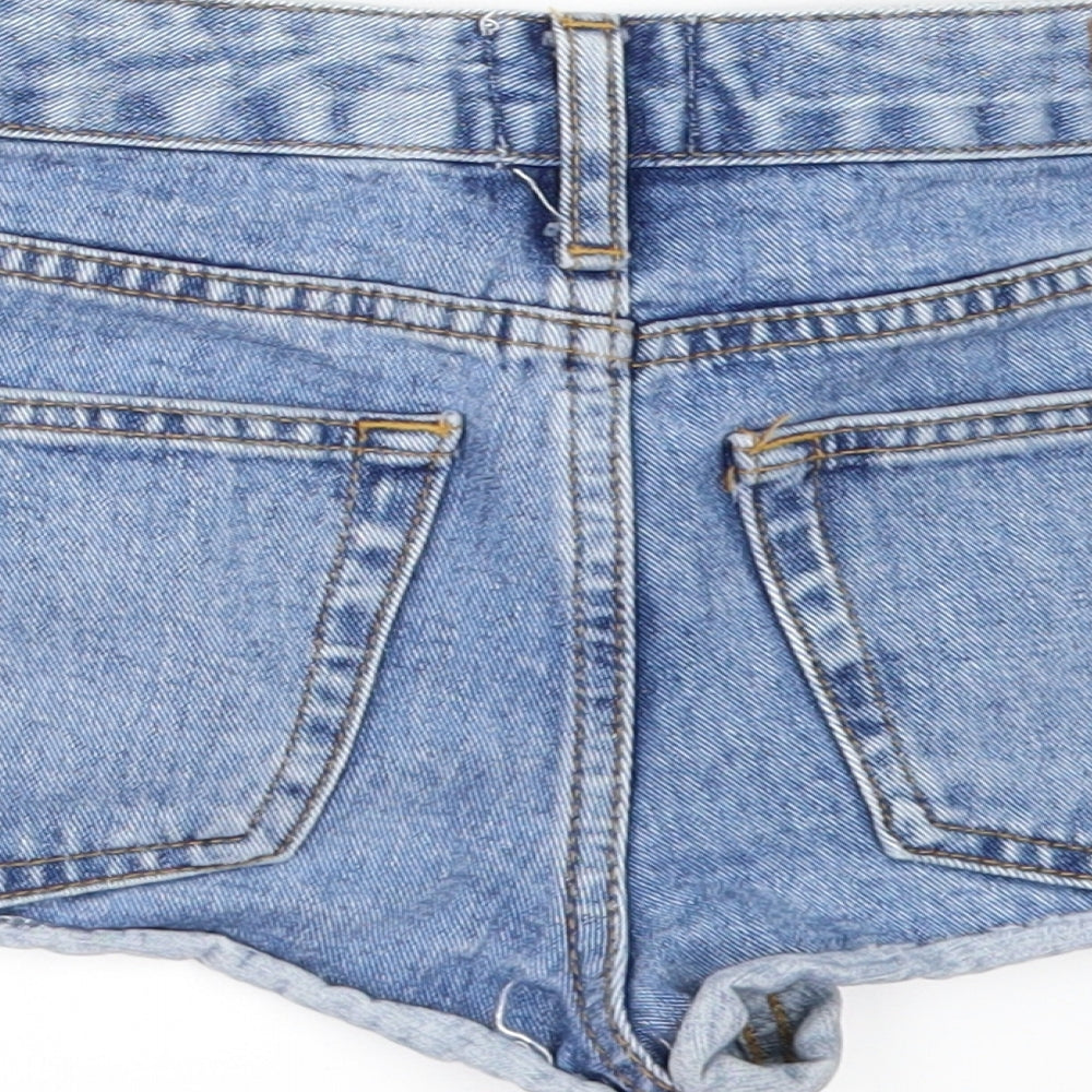 River Island Womens Blue  Denim Hot Pants Shorts Size 8