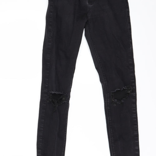Topshop Womens Black  Denim Skinny Jeans Size 26 L25 in