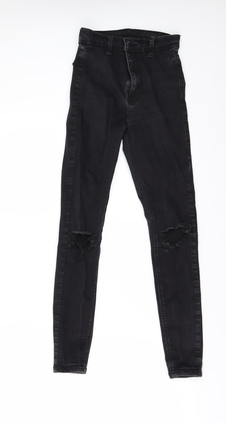 Topshop Womens Black Denim Skinny Jeans Size 26 L25 in