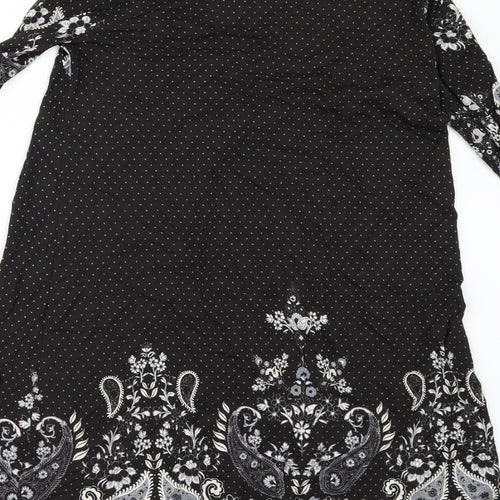 NEXT Womens Black Floral  T-Shirt Dress  Size 8