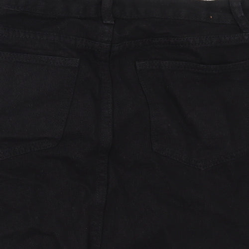 PRETTYLITTLETHING Womens Black  Denim Mini Skirt Size 8